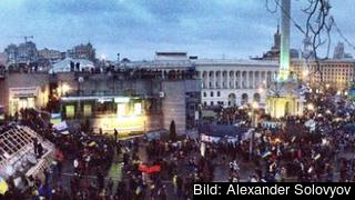 Protesterna i centrala Kiev har avtagit. Arkivbild. Protesterna i centrala Kiev har avtagit. Arkivbild.
