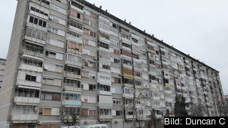 Hyreshus i Zagreb, Kroatien som har störst andel som inte klarar oförutsedda utgifter. Arkivbild. Hyreshus i Zagreb, Kroatien som har störst andel som inte klarar oförutsedda utgifter. Arkivbild.