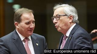 Statsminister Stefan Löfven i samspråk med EU-kommissionens ordförande Jean-Claude Juncker. Statsminister Stefan Löfven i samspråk med EU-kommissionens ordförande Jean-Claude Juncker.