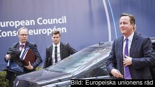 Storbritanniens premiärminister David Cameron på väg in på ett EU-toppmöte i Bryssel. Arkivbild. Storbritanniens premiärminister David Cameron på väg in på ett EU-toppmöte i Bryssel. Arkivbild.
