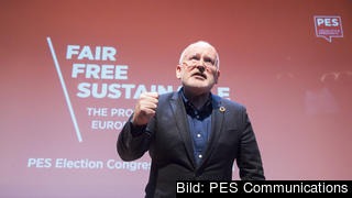 Den nederländske EU-kommissionären Frans Timmermans är de europeiska socialdemokratiska partiernas kandidat till posten som EU-kommissionens näste ordförande. Arkivbild.
