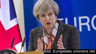 Den brittiska premiärministern Theresa Mays konservativa fattas i nuläget tio mandat för egen majoritet. Arkivbild.