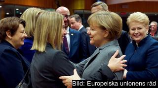 EU:s utrikeschef Federica Mogherini och Tysklands förbundskansler Angela Merkel. EU:s utrikeschef Federica Mogherini och Tysklands förbundskansler Angela Merkel.