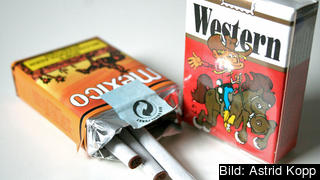 Chokladcigaretter, godis, leksaker och andra föremål för barn som utformats som tobaksvaror kan komma att förbjudas i EU. Arkivbild. 