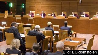 Förhandling i EU-domstolen i Luxemburg. Arkivbild. Förhandling i EU-domstolen i Luxemburg. Arkivbild.