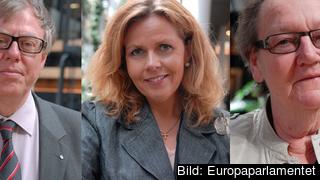Folkpartiets europaparlamentariker: Olle Schmidt, Cecilia Wikström och Marit Paulsen.
