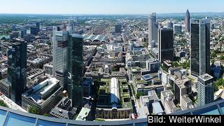 Finanskvarteren i tyska Frankfurt där såväl många storbanker som Europeiska centralbanken har kontor. Arkivbild. Finanskvarteren i tyska Frankfurt där såväl många storbanker som Europeiska centralbanken har kontor. Arkivbild.