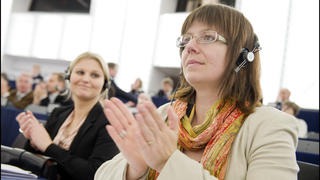 Sidonia Jędrzejewska, polsk EU-parlamentariker, förhandlar om EU:s budget för parlamentets räkning.