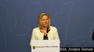 Finansminister Magdalena Andersson (S) tror inte indragna EU-bidrag för att pressa triskande EU-länder att följa EU-beslut är en framkomlig väg. Arkivbild.