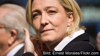 EU-parlamentarikern Marine Le Pen leder den nationalistiska partigruppen ENF. Arkivbild.