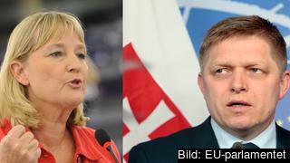 EU-parlamentariker Marita Ulvskog (S) och Slovakiens socialdemokratiske premiärminister Robert Fico. Arkivbild. EU-parlamentariker Marita Ulvskog (S) och Slovakiens socialdemokratiske premiärminister Robert Fico. Arkivbild.