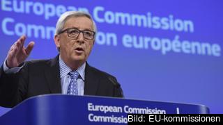 EU-kommissionens ordförande Jean-Claude Juncker under årets första presskonferens.