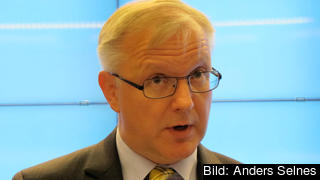 Olli Rehn i riksdagen. Olli Rehn i riksdagen.