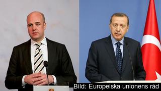 Statsminister Fredrik Reinfeldt och Turkiets premiärminister Recep Tayyip Erdoğan. Arkivbild.