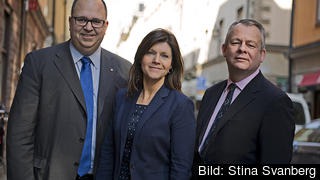 Karl-Petter Thorwaldsson, ordförande LO, Eva Nordmark, ordförande TCO och Göran Arrius, ordförande Saco. Arkivbild. Karl-Petter Thorwaldsson, ordförande LO, Eva Nordmark, ordförande TCO och Göran Arrius, ordförande Saco. Arkivbild.