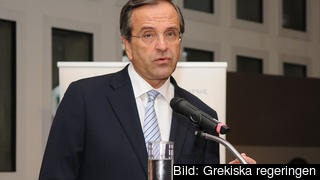 Greklands premiärminister Antonis Samaras. Arkivbild. Greklands premiärminister Antonis Samaras. Arkivbild.