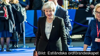 Theresa May kan vara på väg ut som brittisk premiärminister. Arkivbild.