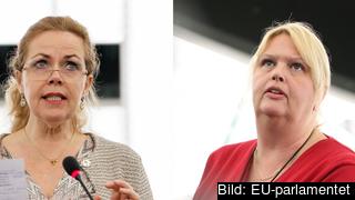 EU-parlamentarikerna Cecilia Wikström (FP) och Anna Hedh (S). Arkivbild.